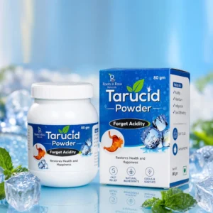 Tarucid Powder – Ayurvedic acidity relief powder with Amla, Mulethi and Saunf for heartburn and acid reflux relief by Roots n Rasa
